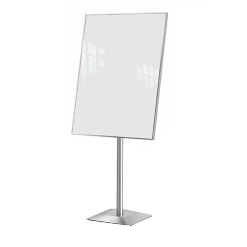 APOIUO Vertikales, Bodenstehendes Beschilderungsdisplay, Stand-up-Displaytafel, Werberekrutierungsdisplayhalter for Außenwerbung for Hochzeitsgeschäfte(Silver,50x70cm) von APOIUO