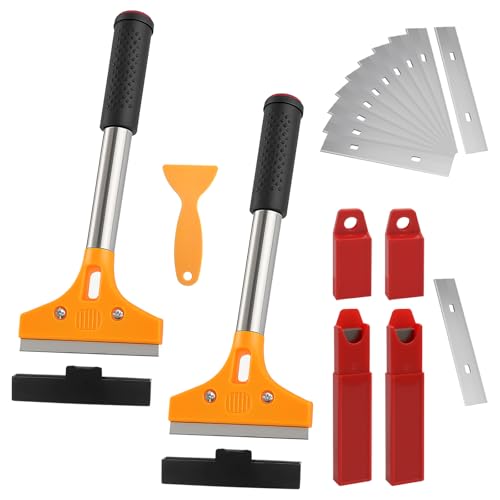 APOMOONS 2 Stück Tapetenentferner Set mit 20 Klinge und 1 Plastikschaber, Tapetenschaber mit Gummigriff Schaber mit Stiel zum Entfernen Kleber Scraper zum Entfernen von Tapeten und Bodenfliesen-Kleber APOMOONS 2 Stück Tapetenentferner Set mit 20 Klinge und 1 Plastikschaber, Tapetenschaber mit Gummigriff Schaber mit Stiel zum Entfernen Kleber Scraper zum Entfernen von Tapeten und Bodenfliesen-Kleber von APOMOONS