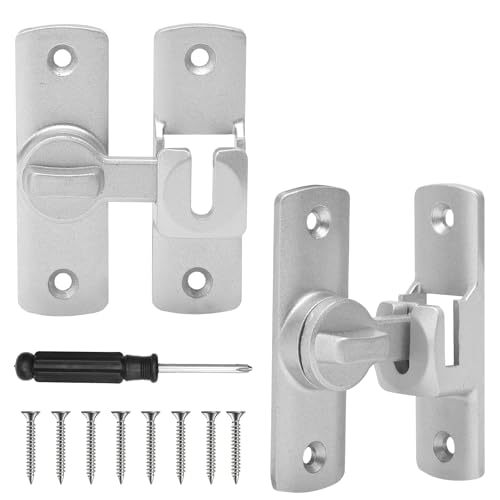 APOMOONS 2 Stück Türriegel Schiebeschloss mit Kreuzschlitzschraubendreher Türriegel Beidseitig Schieberiegel Klein Verriegelung für Türen Gartentorfalle Riegelschloss Riegel Tür Schloss Fensterriegel von APOMOONS