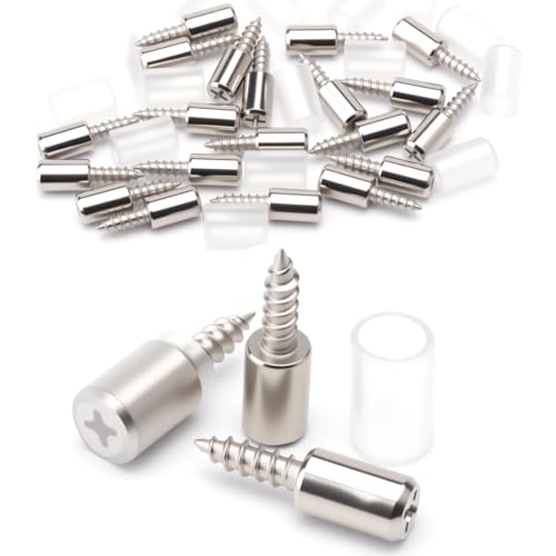 APOMOONS 20 Stück Regalbodenträger, Einlegeboden Halter mit Gummischutz, Regalbodenhalter Regalstifte Fachbodenträger Regalbrett Halterung, Selbstschneidende Schraube für Schränke Garderoben Möbel von APOMOONS