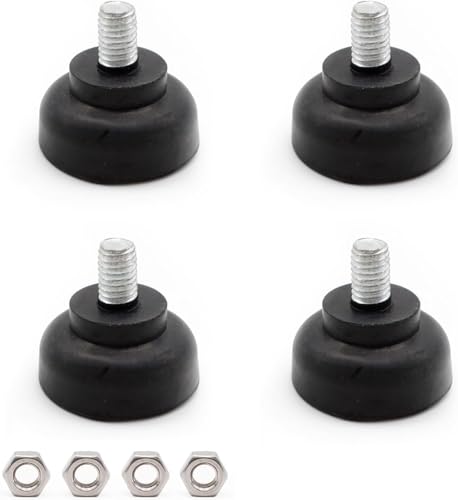 APOMOONS 4 Stück Gummifüße Schraubbar M8 X 35 mm mit M8-Sechskantmutter Verstellbare Möbelfüße rutschfest Stoßdämpfender Gummi Maschinenfüße Gummipuffer M8 für Geräte, Möbel und Kleingeräte APOMOONS 4 Stück Gummifüße Schraubbar M8 X 35 mm mit M8-Sechskantmutter Verstellbare Möbelfüße rutschfest Stoßdämpfender Gummi Maschinenfüße Gummipuffer M8 für Geräte, Möbel und Kleingeräte von APOMOONS