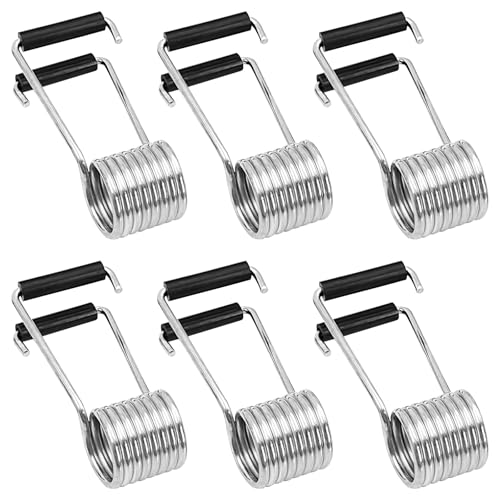 APOMOONS 6 PCS Federbelasteter Türschließer, Automatischer Türschließer, Edelstahl Türschließer Zimmertür, Schmetterlingsfeder-Türschließer mit Gummipuffer für die meisten Türschlösser Federscharnier von APOMOONS