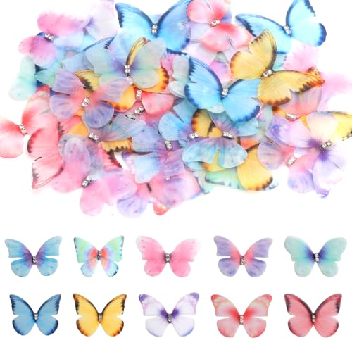 APOMOONS 60 Stück 3D Schmetterlinge Durchscheinender Schmetterlinge Deko Verschiedene Deko Schmetterlinge für DIY Dekoration Haarspange Dekoration Wand und Fenster mit Doppelseitigem Punktkleber APOMOONS 60 Stück 3D Schmetterlinge Durchscheinender Schmetterlinge Deko Verschiedene Deko Schmetterlinge für DIY Dekoration Haarspange Dekoration Wand und Fenster mit Doppelseitigem Punktkleber von APOMOONS