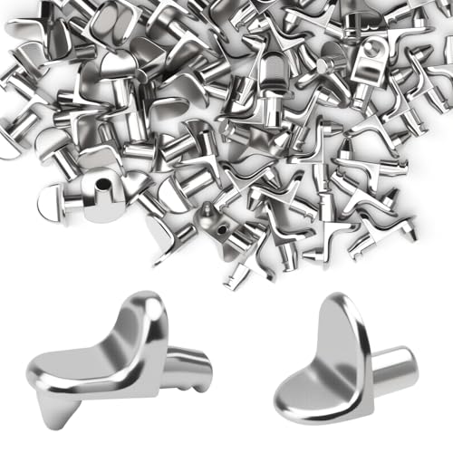 APOMOONS 60 Stück Einlegeboden Halter, 5mm Regalbodenträger L Form Bodenträger für Einlegeböden Halterung Metall Fachbodenträger Befestigung Schrankbretter Halter für Schränke, Möbel, Regalhalterungen von APOMOONS