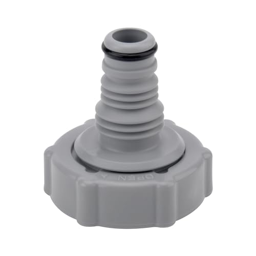 APOMOONS P6H1419 Ablassventil, Entwässerungsadapter zum Ablassen von Poolschlauch-Adapterschlauch-Rohr-Ablassventil-Anschluss, P6H1419 Schlauchadapter Anschlussadapter (grau Ø 32 mm) von APOMOONS
