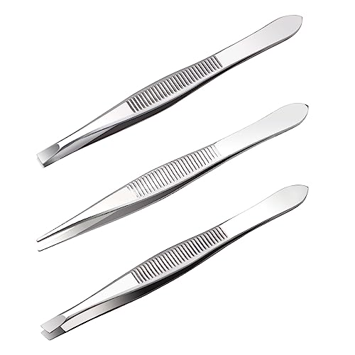 Profi Pinzette set, 3-teiliges Tweezers Splitterpinzette Augenbrauen Pinzette Medizinisch Augenbrauen Zupfen Profi Pinzetten Set PräZisions Pinzettenset Die Gesichtspflege Zum Zupfen Von Augenbrauen von APOMOONS