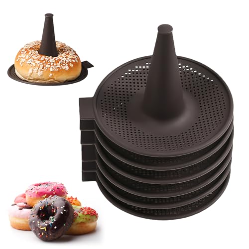 Silikon Donut-Form zum Backen, 6-teiliges Silicone Baking Molds Donut-Pfannen-Set Conical Shape Silicone Molds for Baking Gebäckset für perfekte Donuts und Bagels von APOMOONS