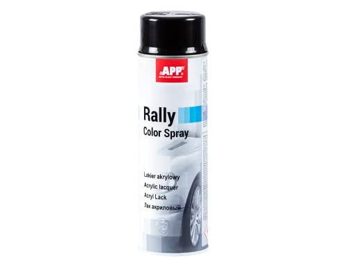 APP Rally Color Spray - Sprühlack schwarz glänzend | Acrylfarbe schwarz im Spray | Lackspray schwarz glänzend für alle Oberflächen mit hoher Deckkraft | Schnell trocknend | Schwarz glänzend | 500 ml von AUTO-PLAST PRODUKT