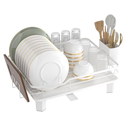 APPASO Abtropfgestell Geschirr, platzsparender Abtropfgestell, Geschirrständer für die Küchentheke, langlebiger Küchen-Geschirrabtropfgestell mit Besteckhalter Edelstahl Weiß APPASO Abtropfgestell Geschirr, platzsparender Abtropfgestell, Geschirrständer für die Küchentheke, langlebiger Küchen-Geschirrabtropfgestell mit Besteckhalter Edelstahl Weiß von APPASO