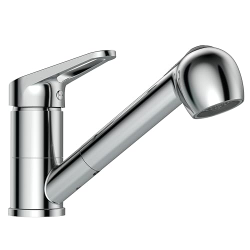 APPASO Wasserhahn Küche, Hochdruck Küchenarmatur Ausziehbar, Mischbatterie für Küche 360° Drehbar, Spültischarmatur mit Dual-Spülbrause | Edelstahl Chrome von APPASO
