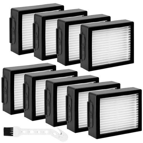 APPLIANCEMATES Hocheffizienter Filter-Ersatz für iRobot Roomba E I & J Serie Staubsauger i7 i7 Plus j7 E5 E7 Roboter-Staubsauger, 9 Stück HEPA-Filter + Bürste von APPLIANCEMATES