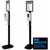 Approx - Verstellbarer Halter für appsanitizer Handdesinfektionsmittelspender inkl. Infotafel von APPROX