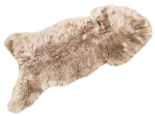 APREGGIO - Echtes Schaffell Teppich Cappuccino-Beige - Natürliches Schaffell Überwurf - Weiche Schaffell Teppiche Wohnzimmer - Flauschiges Lammfell - Boden Teppich - Wohnzimmer Teppich 100x110 cm APREGGIO - Echtes Schaffell Teppich Cappuccino-Beige - Natürliches Schaffell Überwurf - Weiche Schaffell Teppiche Wohnzimmer - Flauschiges Lammfell - Boden Teppich - Wohnzimmer Teppich 100x110 cm von APREGGIO