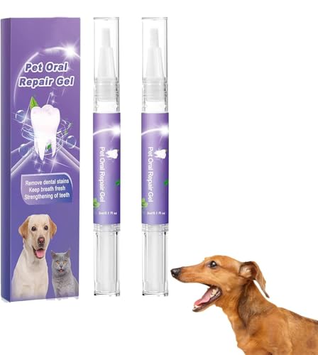 Pet Oral, Pet Oral Repair Gel, Dog Oral Repair Gel, Oral Care Cleaner for Dogs, Pets Breath Freshener for Cats and Dogs, Removes Tartar, Keep Atem Freshens, Strengthens Teeth (1Box) von APRILADY