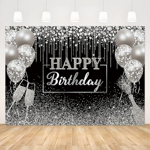 APROPHIC Schwarz Geburtstag Banner Fotohintergrund Glitzer Ballon Geschenk Diamant Geburtstagsbanner Fotografie Hintergrund Happy Birthday Banner Hintergrund Deko 2.1 x 1.5 m APROPHIC Schwarz Geburtstag Banner Fotohintergrund Glitzer Ballon Geschenk Diamant Geburtstagsbanner Fotografie Hintergrund Happy Birthday Banner Hintergrund Deko 2.1 x 1.5 m von APROPHIC