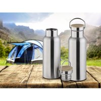 APS - 2-er Set Trinkflaschen Edelstahl, Thermosflaschen 500ml mit Schraubverschluss von APS