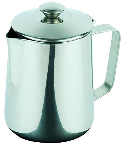 APS 10323 Kaffeekanne/Teekanne, mit Klappdeckel Ø 8 cm, Höhe 11,5 cm, 0,35 Liter, Edelstahl, außen hochglanzpoliert von APS