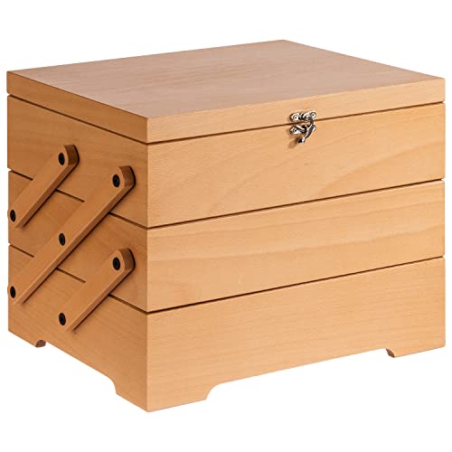 APS 11711 Buffet Box aus hellem Eichenholz, 70,5 cm x 37 cm, H: 53,5 cm, inkl beschreibbarer Deckelunterseite zur platzsparenden Nutzung am Buffet von APS