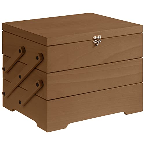 APS 11712 Buffet Box aus hellem Eichenholz, 70,5 cm x 37 cm, H: 53,5 cm, inkl beschreibbarer Deckelunterseite zur platzsparenden Nutzung am Buffet von APS