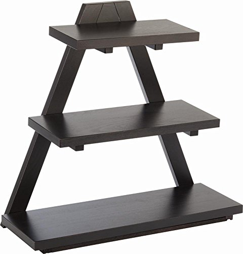 APS 14966 Buffetgestell -Triangle-, 53 x 21 cm, H: 50 cm, Buche, massiv, Farbton Wenge, 3 Ebenen: 53 x 19 cm, 40 x 17,5 cm und 30 x 15 cm von APS