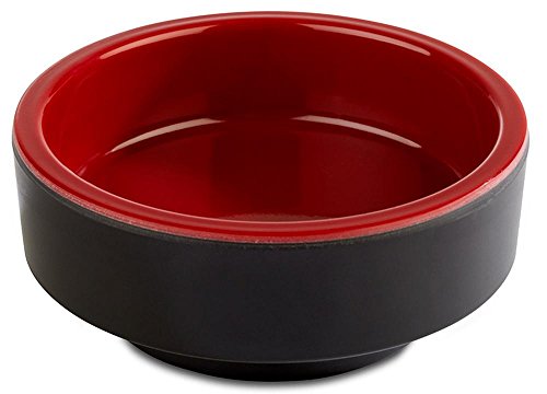 APS 15467 Schale/Bento Box ASIA PLUS, Ø 7,5 cm, Höhe 3 cm, Melamin, schwarz matt/rot glänzend von APS