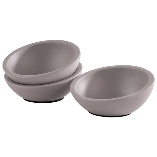 APS 30003 Schale "ELEMENT", 3er-Set, Beton, Ø 10 cm, Höhe 4,5 cm, möbelschonende Unterseite von APS