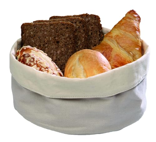 APS 30360 Runder Baumwoll-Brotkorb mit einstellbarer Höhe, 20 x 15 x 10 cm Beige von APS