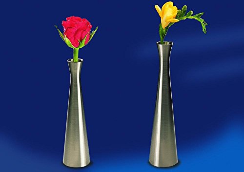 APS 4015 Vernickelte Blumenvase, Ø 4 x 16.5 cm von APS
