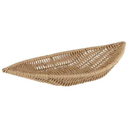 APS 40344 Korb Schiffchenform „COVE“, Beiger Flechtkorb, Körbchen aus Polypropylen, Behältnis aus Flechtwerk mit Edelstahldraht, Brötchenkorb, Lebensmittelkorb, Maße 30 x 15 cm, Höhe 5 cm, beige APS 40344 Korb Schiffchenform „COVE“, Beiger Flechtkorb, Körbchen aus Polypropylen, Behältnis aus Flechtwerk mit Edelstahldraht, Brötchenkorb, Lebensmittelkorb, Maße 30 x 15 cm, Höhe 5 cm, beige von APS