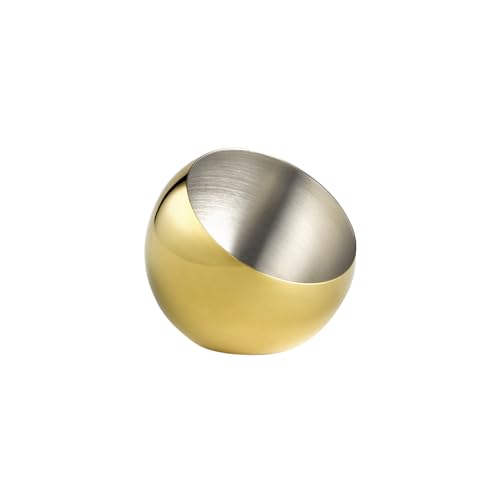 APS 40770 Schale SPHERE, 3er-Set, Ø 8 cm, Höhe 7 cm, 0,1 Liter, Edelstahl, Gold-Look von APS