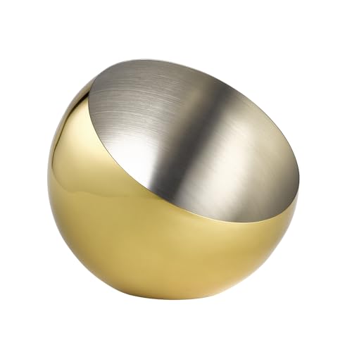 APS 40775 Schale SPHERE, Ø 24 cm, Höhe 21 cm, 2 Liter, Edelstahl, Gold-Look von APS