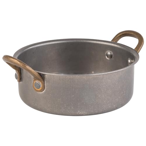 APS 40786 Serviertopf "SNACKHOLDER", Edelstahl, Ø 14 cm, Höhe 5 cm, 0,55 Liter, Antik-Edelstahl-Look APS 40786 Serviertopf "SNACKHOLDER", Edelstahl, Ø 14 cm, Höhe 5 cm, 0,55 Liter, Antik-Edelstahl-Look von APS