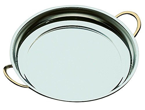 APS 61400 Servierpfanne, Ø 40 cm, Höhe 5 cm, Edelstahl poliert, vergoldete Edelstahl-Griffe APS 61400 Servierpfanne, Ø 40 cm, Höhe 5 cm, Edelstahl poliert, vergoldete Edelstahl-Griffe von APS