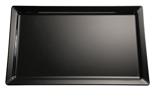 APS 79007 Tablett Friendly Tray (GN 1/2), schwarz, hergestellt auf gebrauchtem Plastik, 100% umweltschonend, 32,5 x 26,5 cm von APS
