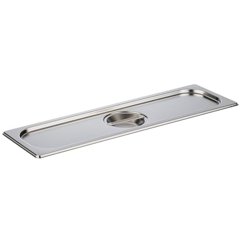APS 81895 GN 2/4 Deckel ohne Löffelaussparung, rostfreier Edelstahl, Abmessungen 160 x 530 mm/Höhe 30 mm APS 81895 GN 2/4 Deckel ohne Löffelaussparung, rostfreier Edelstahl, Abmessungen 160 x 530 mm/Höhe 30 mm von APS