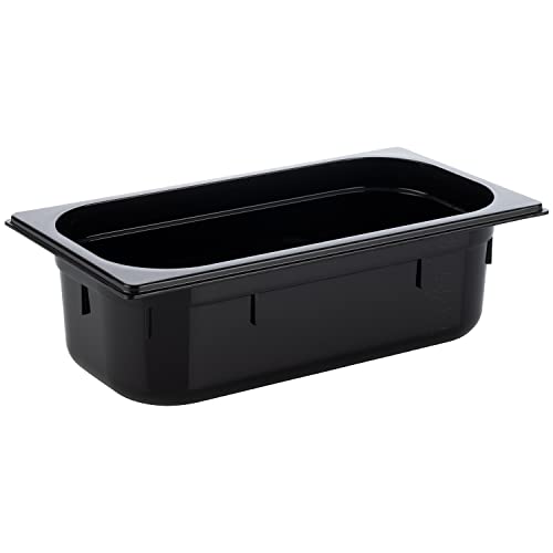 APS 82069 GN 1/3 Behälter, Gastronormbehälter aus Polycarbonat, Abmessungen 325 x 175 mm/Höhe 100 mm/Volumen 3,6 Liter, schwarz von APS