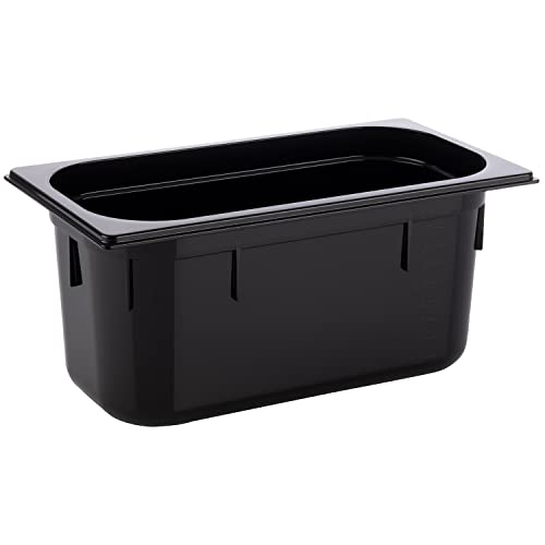 APS 82070 GN 1/3 Behälter, Gastronormbehälter aus Polycarbonat, Abmessungen 325 x 176 mm/Höhe 150 mm/Volumen 5,3 Liter, schwarz von APS