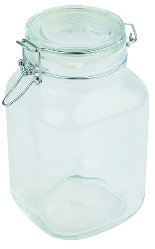 APS 82328 Vorratsglas mit luftdichtem Klappdeckel, Vorratsbehälter, Aufbewahrungsglas, 2 Liter Bügelglas, Vorratsglas 12 x 12 cm und 22 cm Höhe APS 82328 Vorratsglas mit luftdichtem Klappdeckel, Vorratsbehälter, Aufbewahrungsglas, 2 Liter Bügelglas, Vorratsglas 12 x 12 cm und 22 cm Höhe von APS