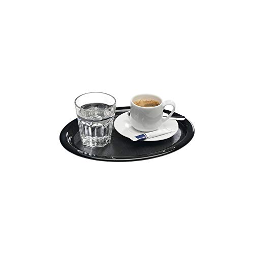 APS 84251 Serviertablett KAFFEEHAUS, 26 x 20 cm, Höhe 1,5 cm, Melamin, schwarz von APS