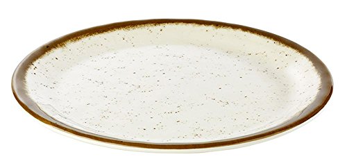 APS 84511 Teller, STONE ART, Ø 25 cm, Höhe 2 cm, Melamin, creme/braun von APS