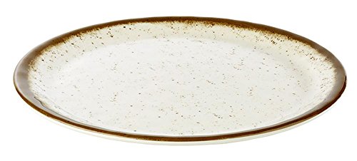 APS 84512 Teller, STONE ART, Ø 30 cm, Höhe 2 cm, Melamin, creme/braun von APS