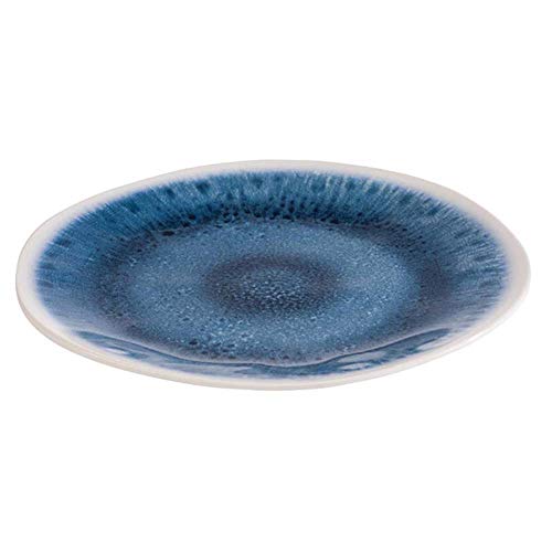 APS 84675 Teller BLUE OCEAN, Ø 26,5 cm, Höhe 2 cm, Melamin, blau/weiß von APS