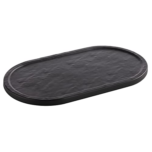 APS 85099 Tablett SLATE, Serviertablett, Melamin, schwarz, 28 x 15,5 x 1 cm, spülmaschinengeeignet von APS