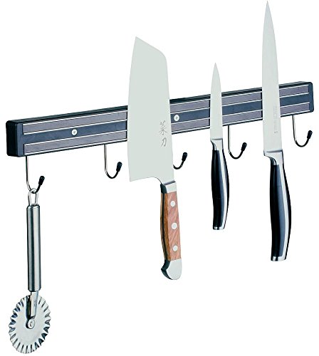 APS 88911 Magnet-Messerständer mit 2 Magnet Ständern und Haken, 45 cm von APS