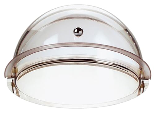 APS 9080 Rolltop-Haube, Abdeckhaube, Kuchenhaube, mit Edelstahltablett, Ø 38 cm, Höhe 24 cm, rutschfeste Haubenfixierung, Kunststoff (SAN), Made in Germany von APS