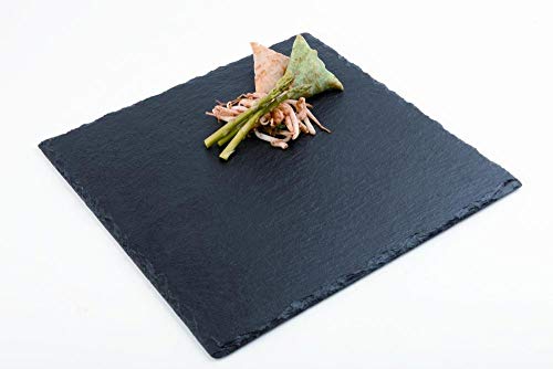 APS 994 Naturschieferplatte, 25 x 25 cm, Materialstärke 6-9 mm, möbelschonende Füßchen von APS