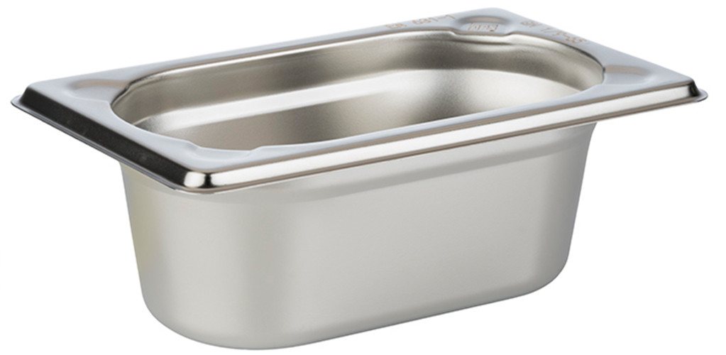 APS Aufbewahrungssystem GN 1/9 Behälter 17,6 x 10,8 cm, Edelstahl, (1-tlg), Gastronorm-Behälter, zum Anrichten und Lagern von Speisen von APS