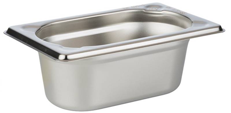 APS Aufbewahrungssystem GN 1/9 Behälter 17,6 x 10,8 cm, Edelstahl, (1-tlg), Gastronorm-Behälter, zum Anrichten und Lagern von Speisen von APS