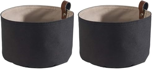 APS Brottasche aus schmutzabweisender, waschbarer Kunstfaser - Vielseitig nutzbarer Brotkorb für Backwaren, Obst oder Cerealien (Ø 17 cm) (Packung mit 2) von APS