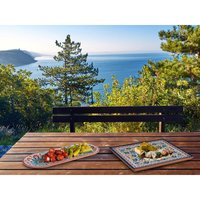 Campinggeschirr, Melamin Geschirr 2-er Servierplatten Set, mediterranes Design von APS